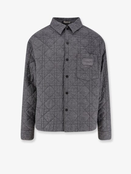Cannage Shirt Jacket With Embroidery Christian Dior Couture