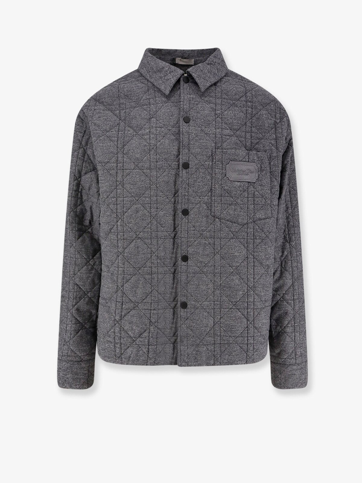 Cannage Shirt Jacket With Embroidery Christian Dior Couture