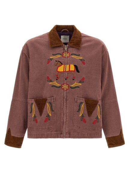 FOUND Canvas Jacket With Embroideries