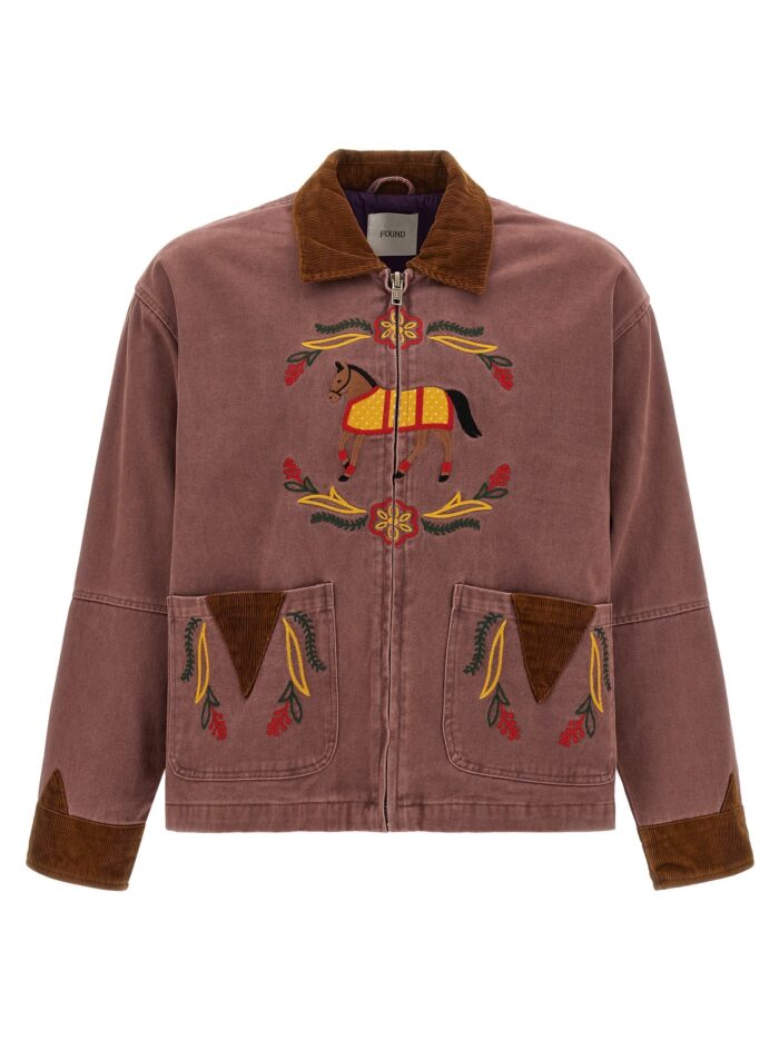 found canvas jacket with embroideries FOUND Canvas Jacket With Embroideries