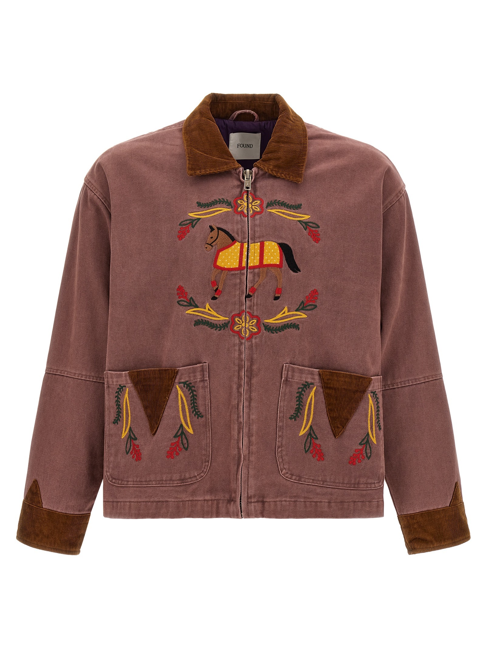 FOUND Canvas Jacket With Embroideries