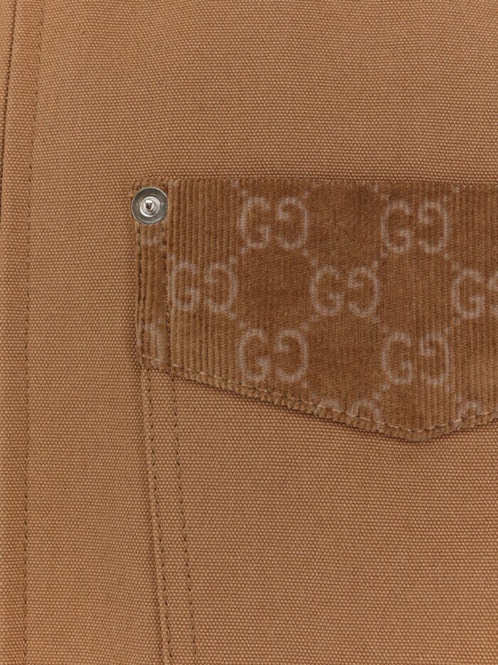 Gucci Canvas Jacket With Gg Details