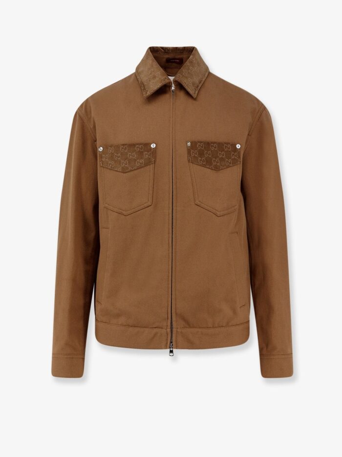 Gucci Canvas Jacket With Gg Details