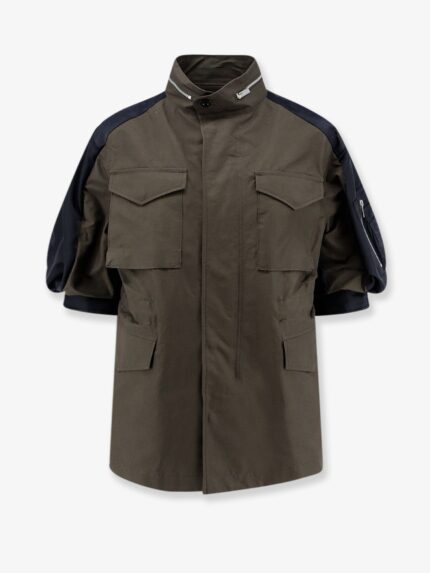 SACAI Canvas Jacket With Nylon Sleeves