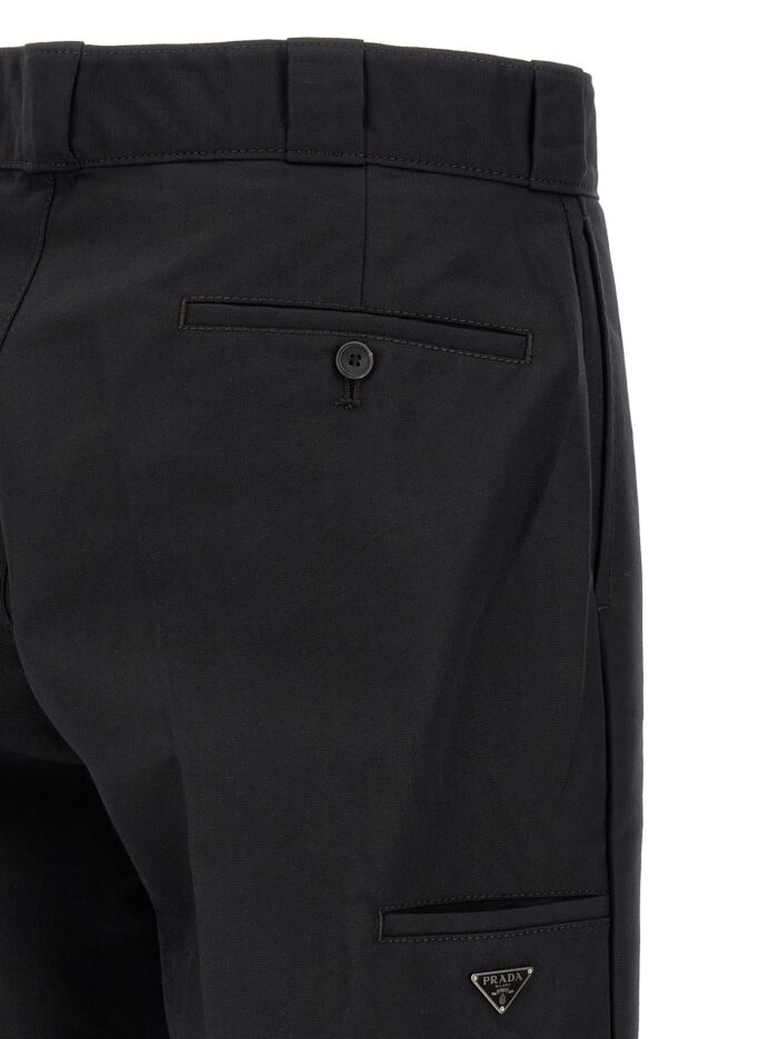PRADA Canvas Pants With Pleat
