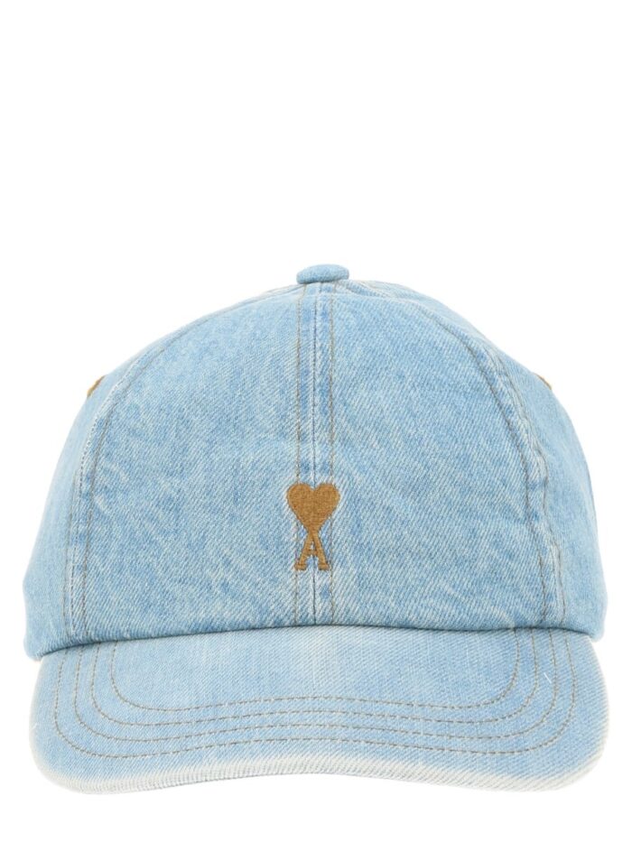 ami paris cappello da baseball con logo ami de cœur AMI PARIS Cappello Da Baseball Con Logo Ami De Cœur