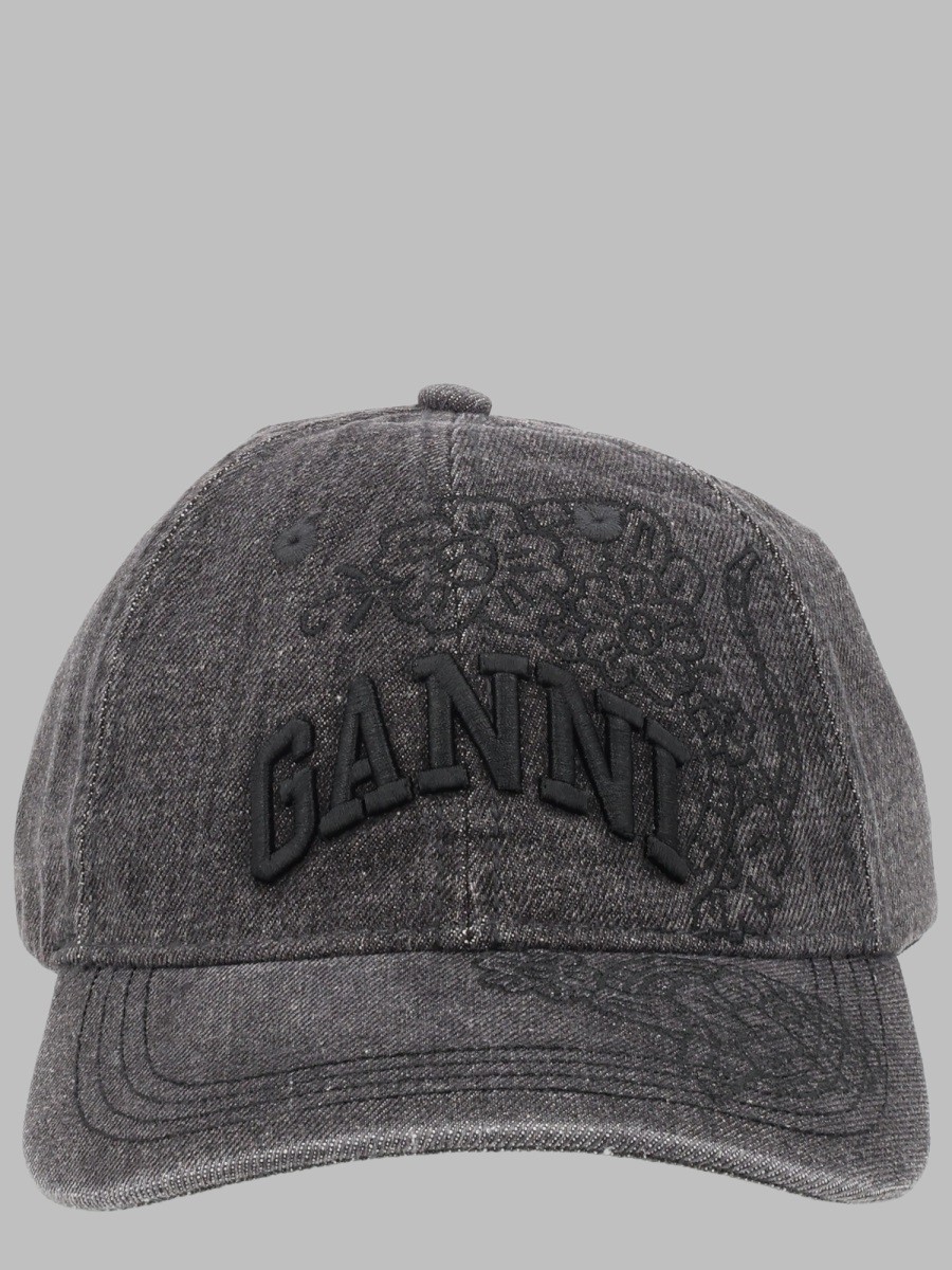 GANNI Cappello Da Baseball Con Ricami