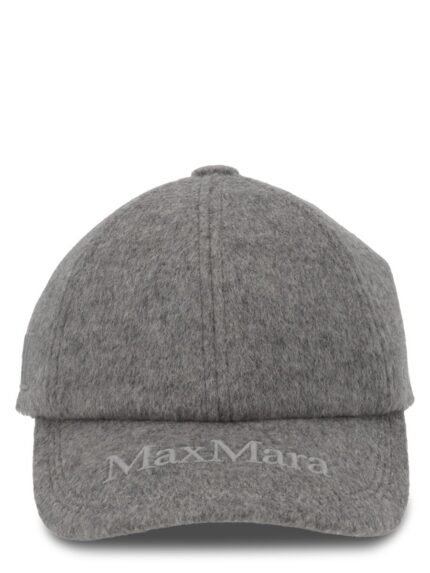 Max Mara CAPPELLO DA BASEBALL IN CASHMERE CON LOGO