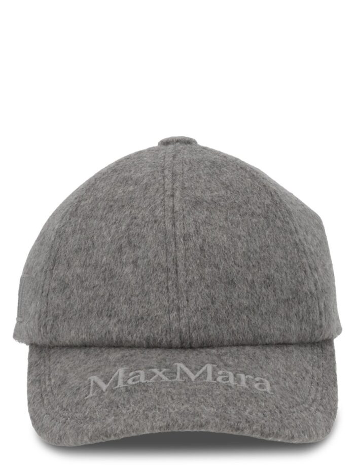 max mara cappello da baseball in cashmere con logo Max Mara CAPPELLO DA BASEBALL IN CASHMERE CON LOGO