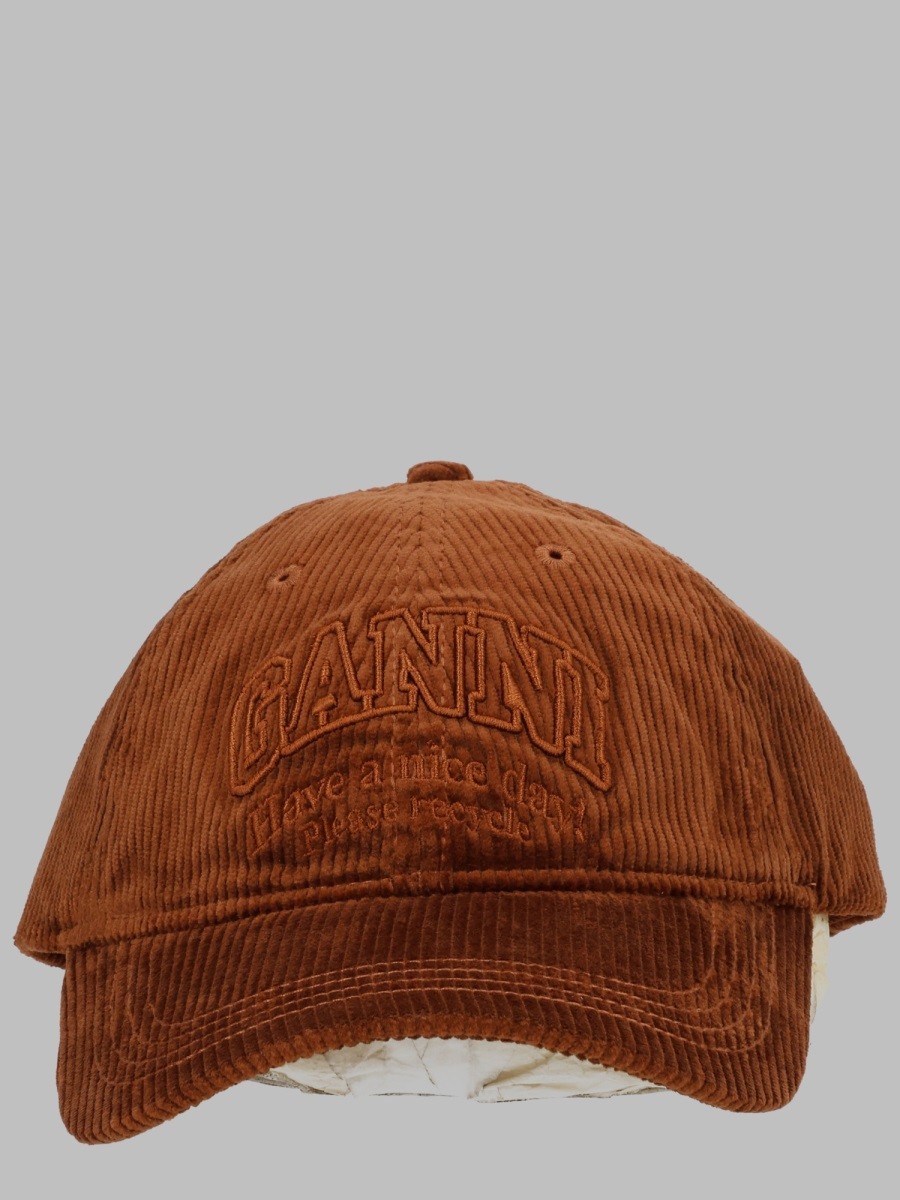 GANNI Cappello Da Baseball In Velluto A Coste