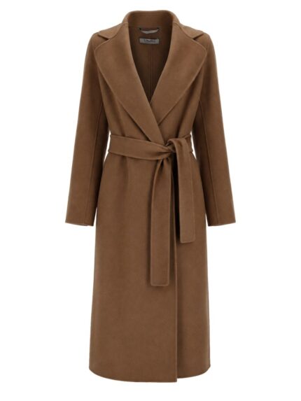 S MAX MARA Cappotto A Vestaglia In Drap Di Lana