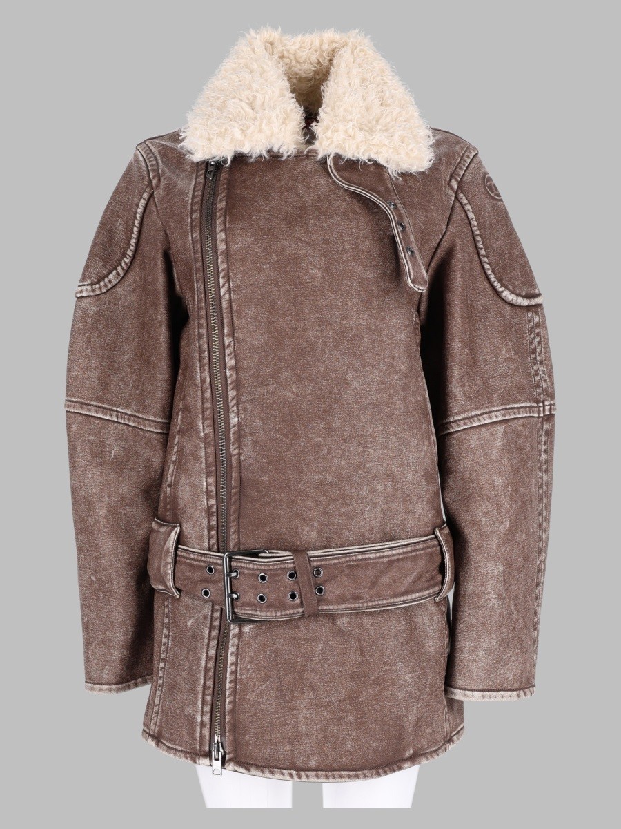 Diesel Cappotto Doppiopetto Stile Aviator-Biker