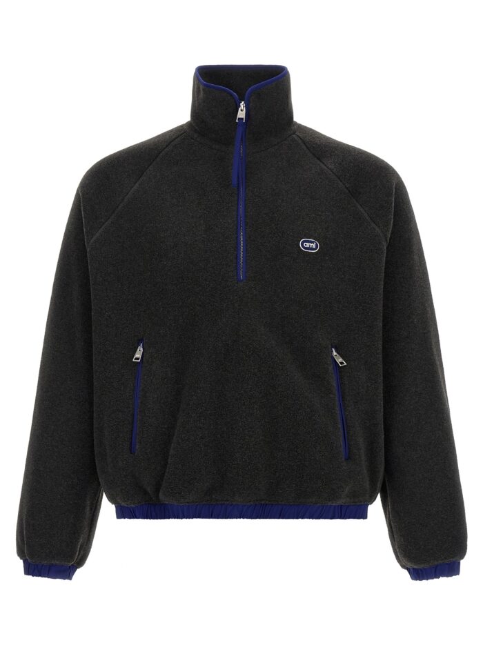 AMI PARIS Carbon Grey Vareuse Sweatshirt