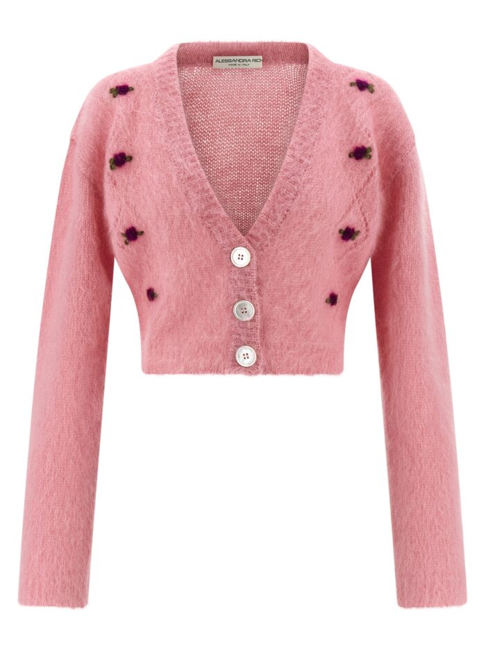 alessandra rich 'carded mohair' cardigan ALESSANDRA RICH 'Carded Mohair' Cardigan