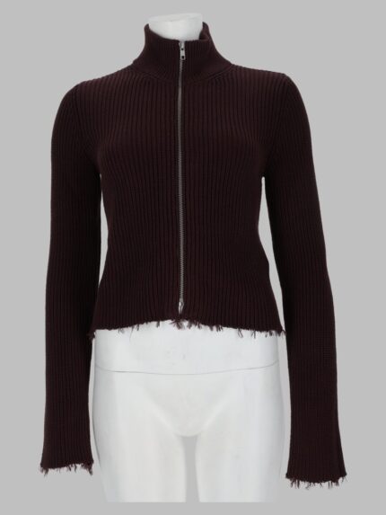 MM6 MAISON MARGIELA Cardigan A Coste Con Zip