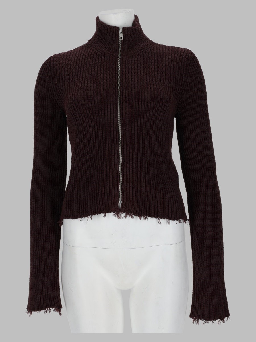 MM6 MAISON MARGIELA Cardigan A Coste Con Zip