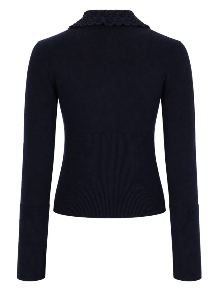 CHLOÉ CARDIGAN ADERENTE IN MAGLIA CON LOGO