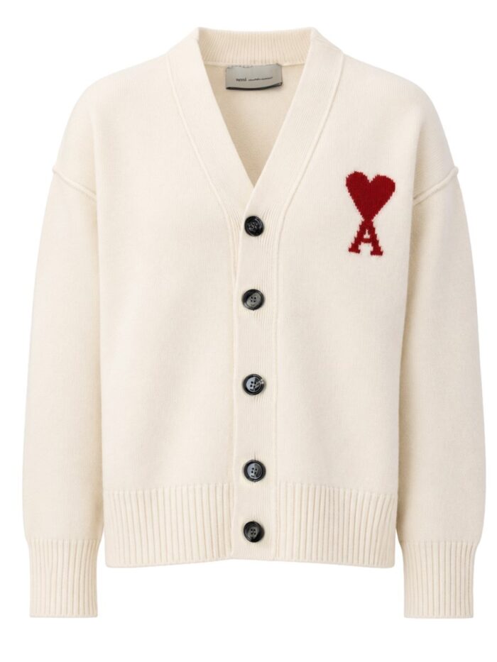 AMI PARIS CARDIGAN CON LOGO