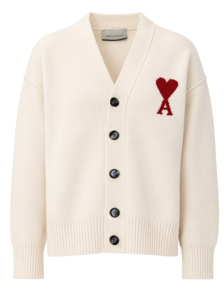 AMI PARIS CARDIGAN CON LOGO