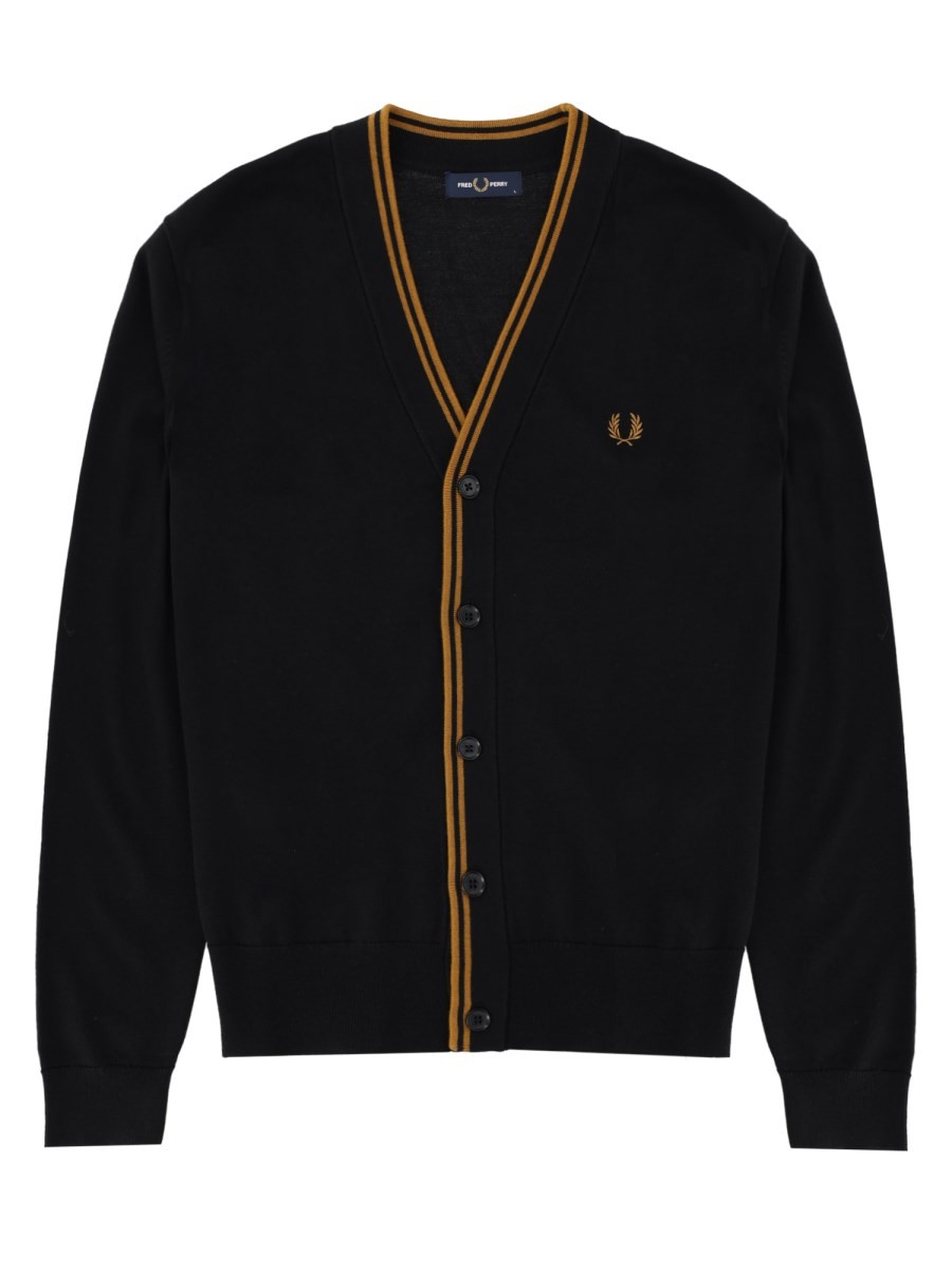 FRED PERRY Cardigan Con Logo