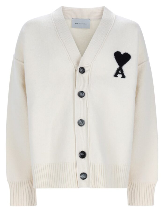ami paris cardigan con logo AMI PARIS CARDIGAN CON LOGO