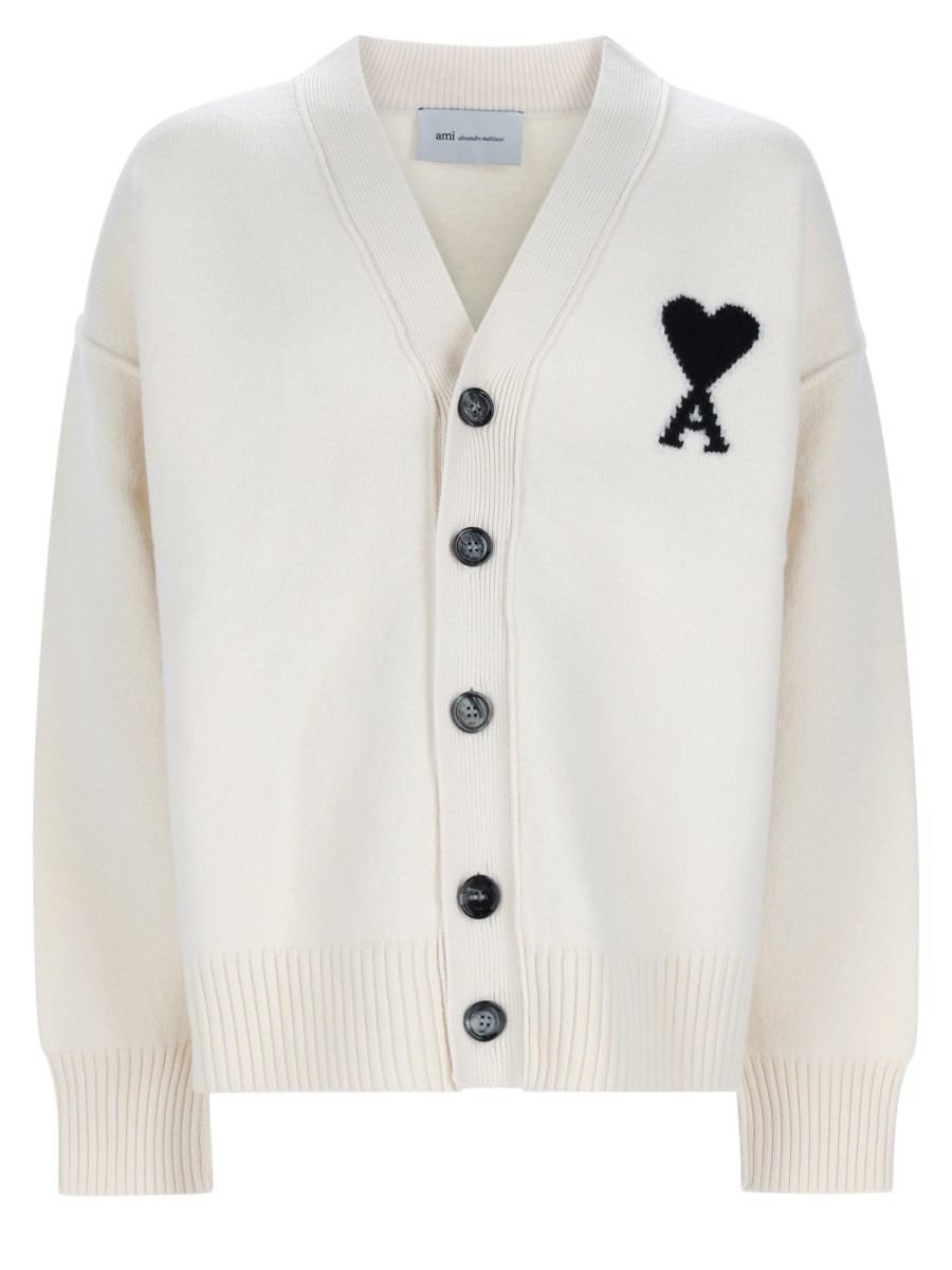 AMI PARIS CARDIGAN CON LOGO