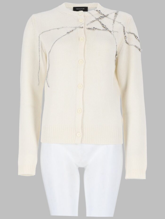 Fabiana Filippi CARDIGAN CON RICAMO STRASS