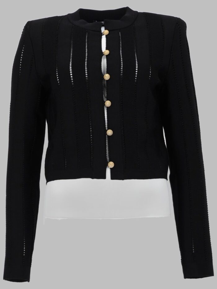 Balmain CARDIGAN CORTO IN MAGLIA