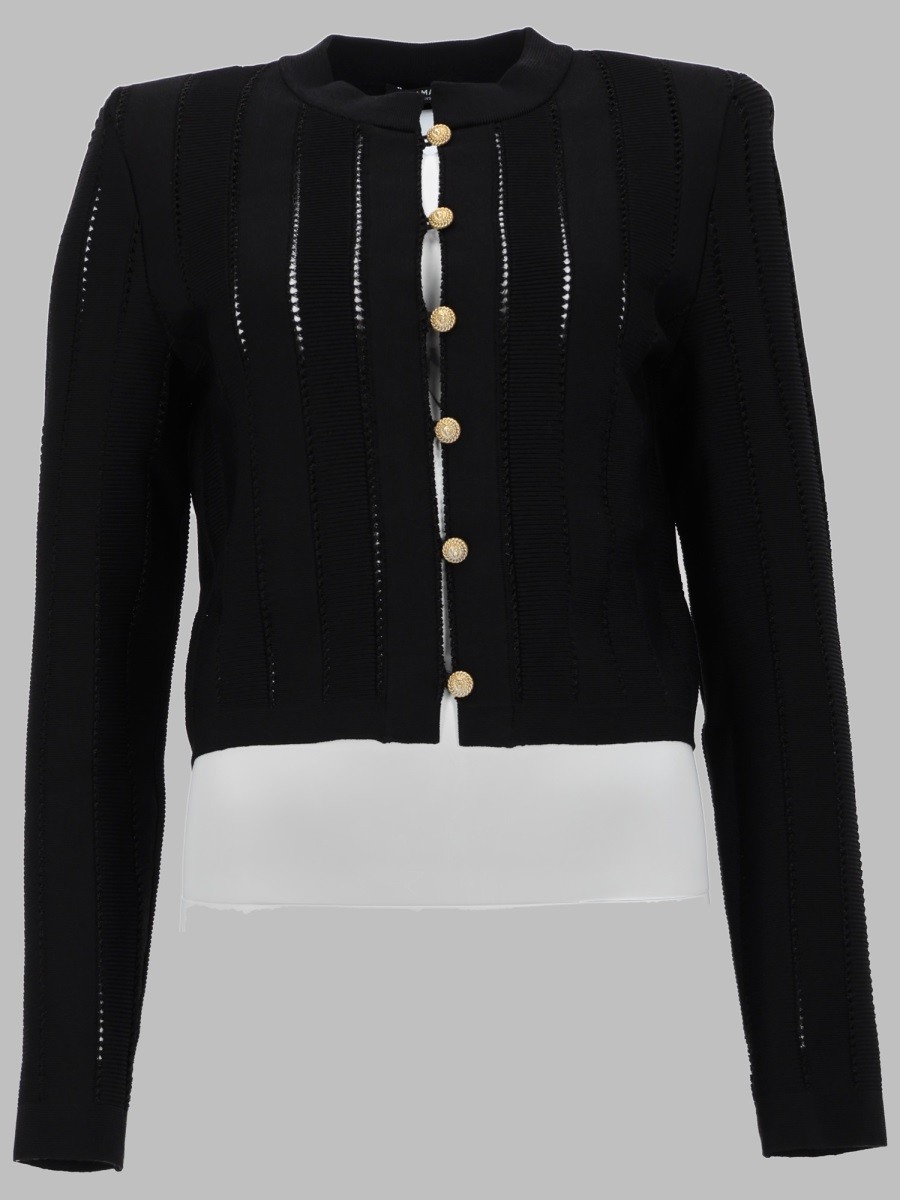 Balmain CARDIGAN CORTO IN MAGLIA