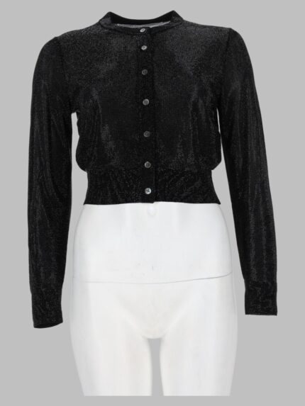 Alexander Wang Cardigan Cropped Con Perline Trasparenti