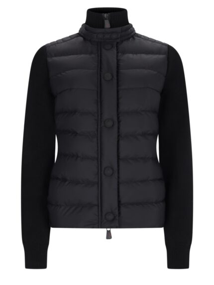MONCLER GRENOBLE Cardigan Imbottito In Misto Lana