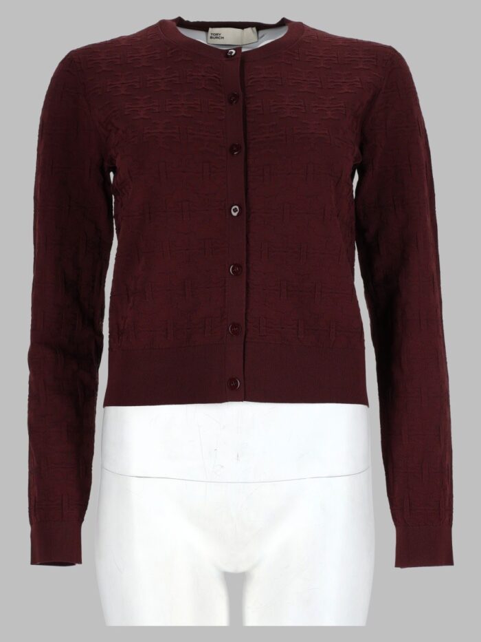 tory burch cardigan in jacquard t monogram Tory Burch Cardigan In Jacquard T Monogram