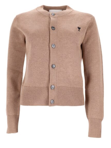 AMI PARIS Cardigan In Lana Con Logo