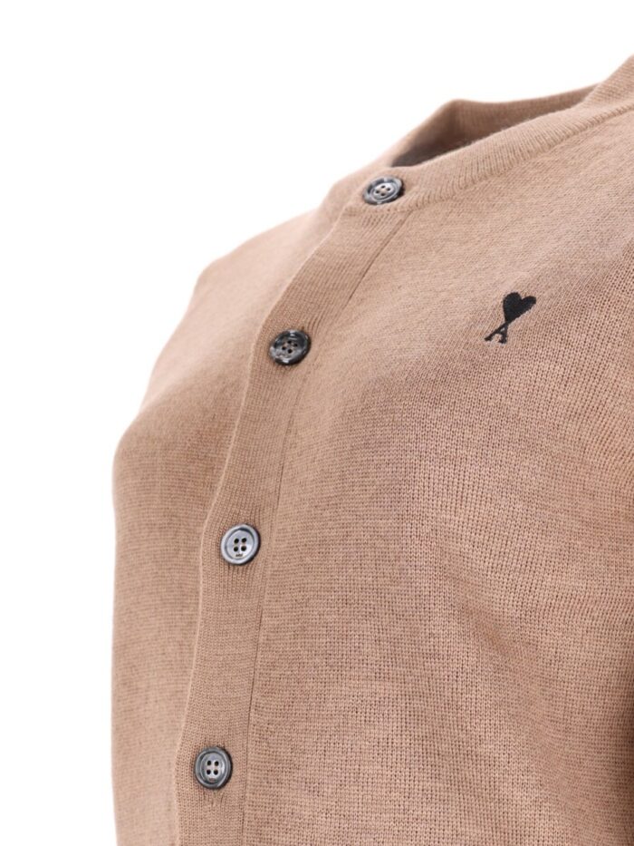 AMI PARIS Cardigan In Lana Con Logo