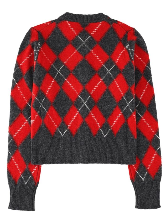 AMI PARIS Cardigan In Lana Con Patch Logo