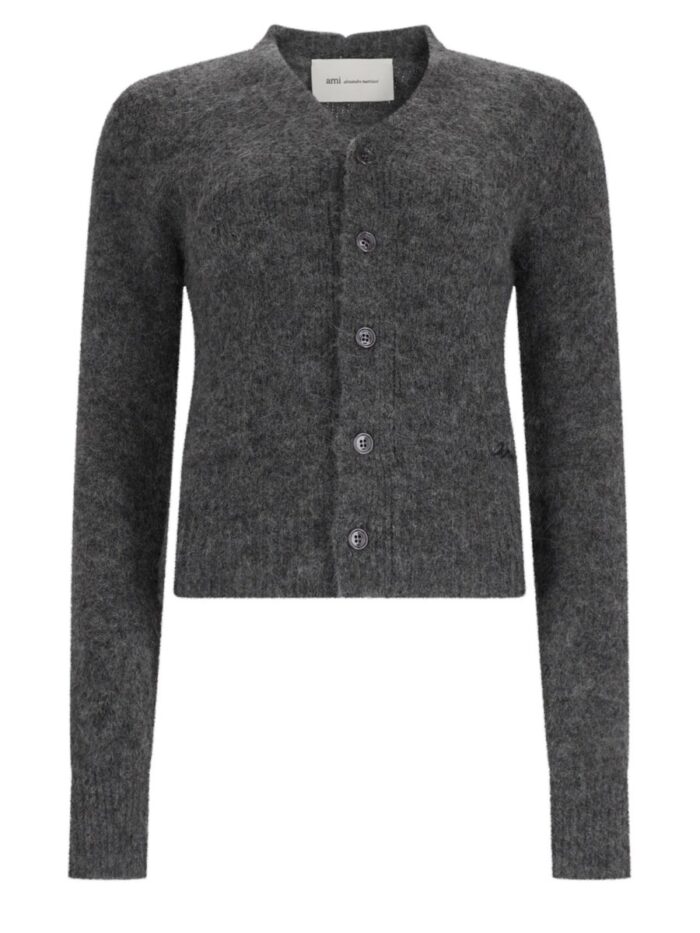 ami paris cardigan in lana e alpaca AMI PARIS Cardigan In Lana E Alpaca