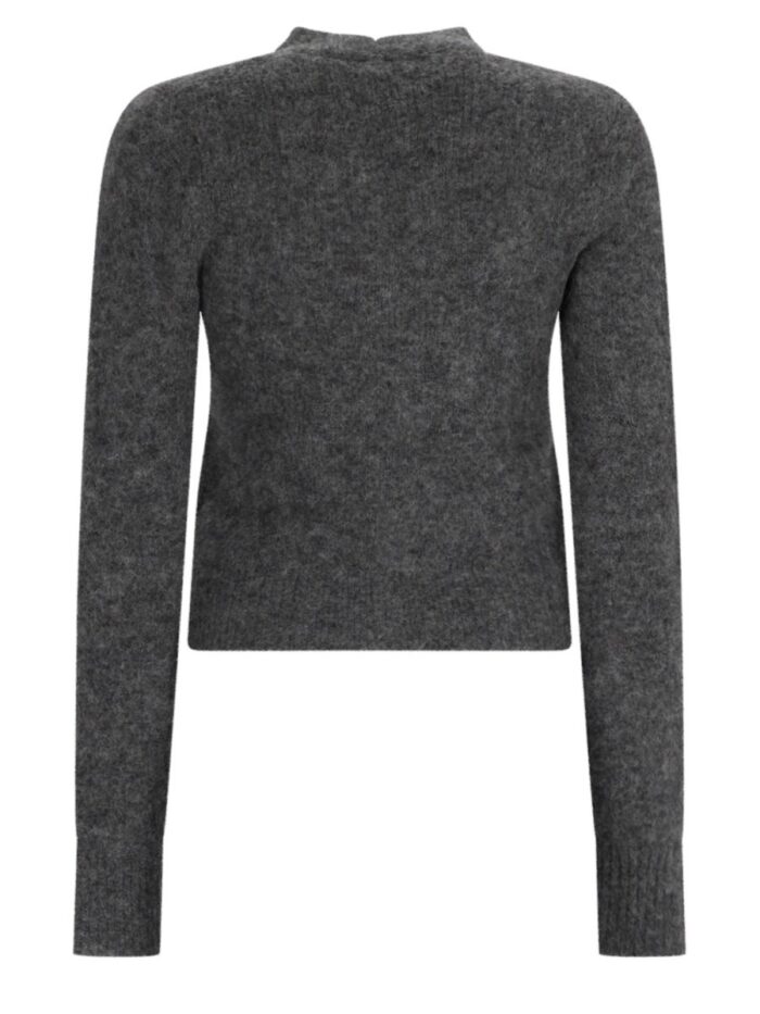 AMI PARIS Cardigan In Lana E Alpaca