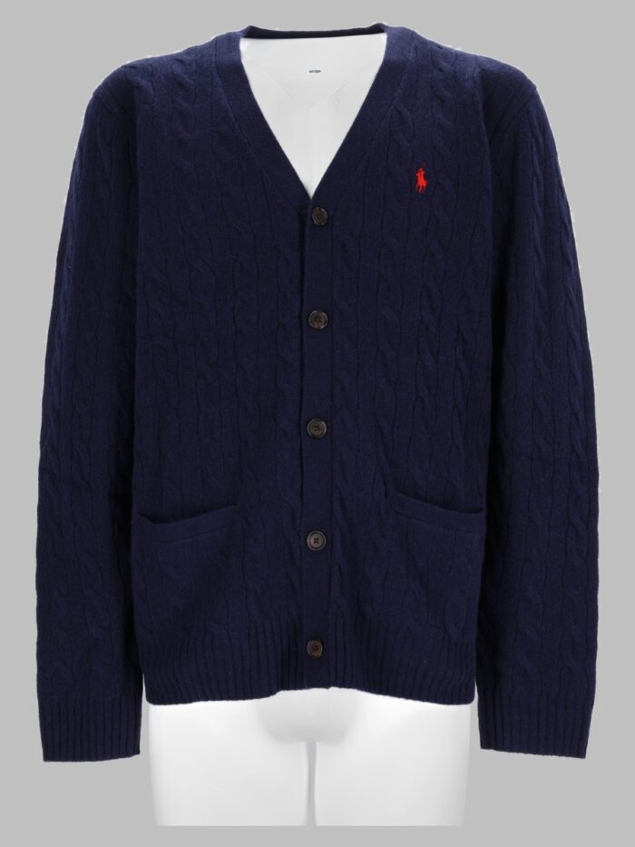 polo ralph lauren cardigan in lana e cashmere a trecce Polo Ralph Lauren Cardigan In Lana E Cashmere A Trecce