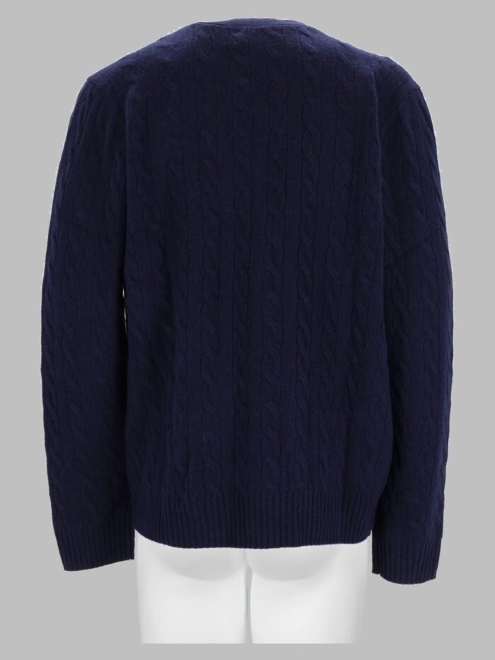 Polo Ralph Lauren Cardigan In Lana E Cashmere A Trecce