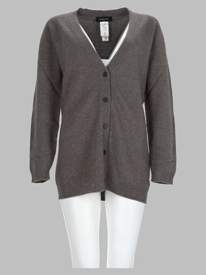 Fabiana Filippi Cardigan In Lana Misto Seta E Cashmere