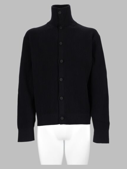 STUDIO NICHOLSON Cardigan In Maglia Di Cotone A Coste
