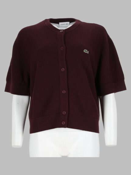 Lacoste Cardigan In Misto Cotone E Lana