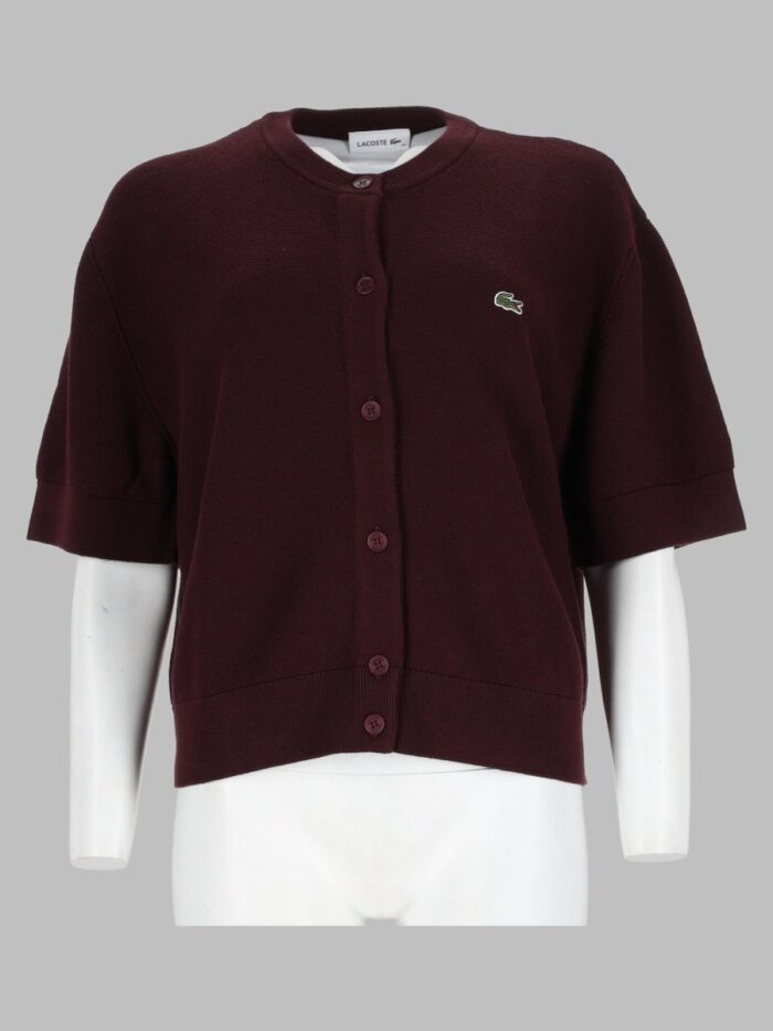 lacoste cardigan in misto cotone e lana Lacoste Cardigan In Misto Cotone E Lana