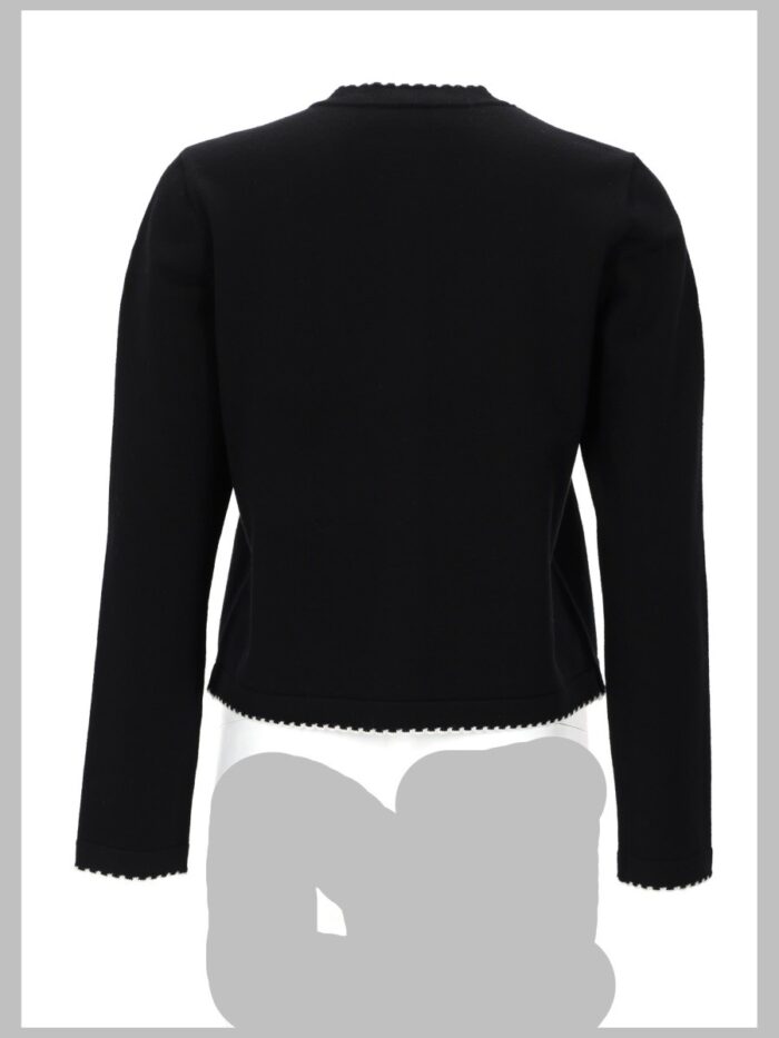 Tory Burch CARDIGAN "KENDRA" IN LANA CON BORDI SMERLATI