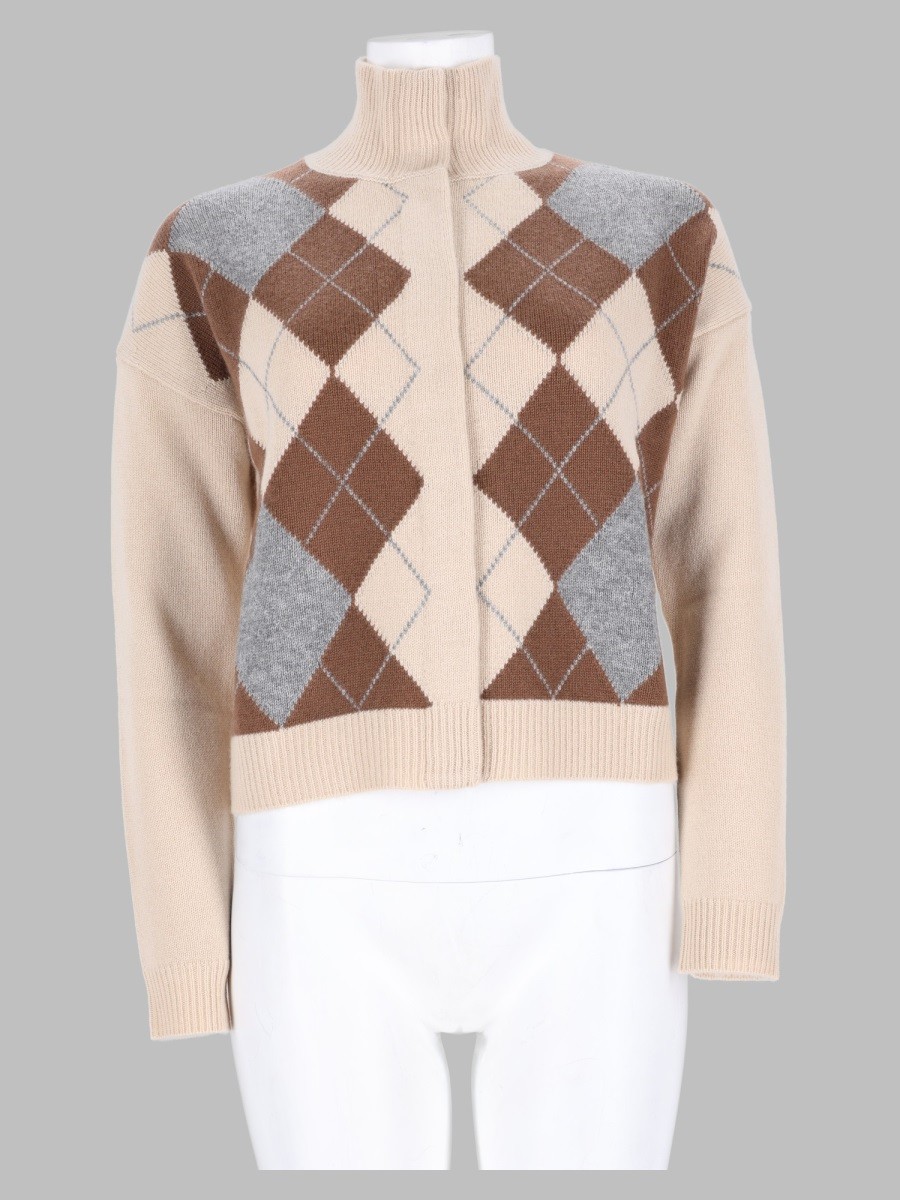MAX MARA STUDIO Cardigan "Pacche" In Lana E Cashmere