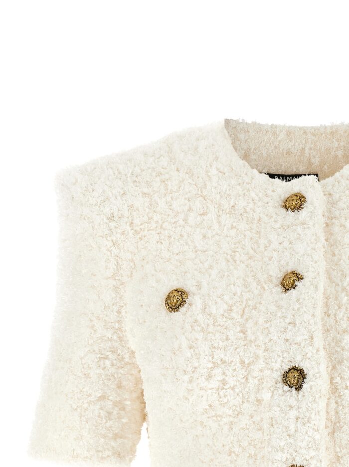 Balmain Cardigan Tweed Plumetis