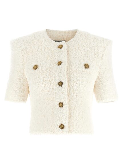 Balmain Cardigan Tweed Plumetis