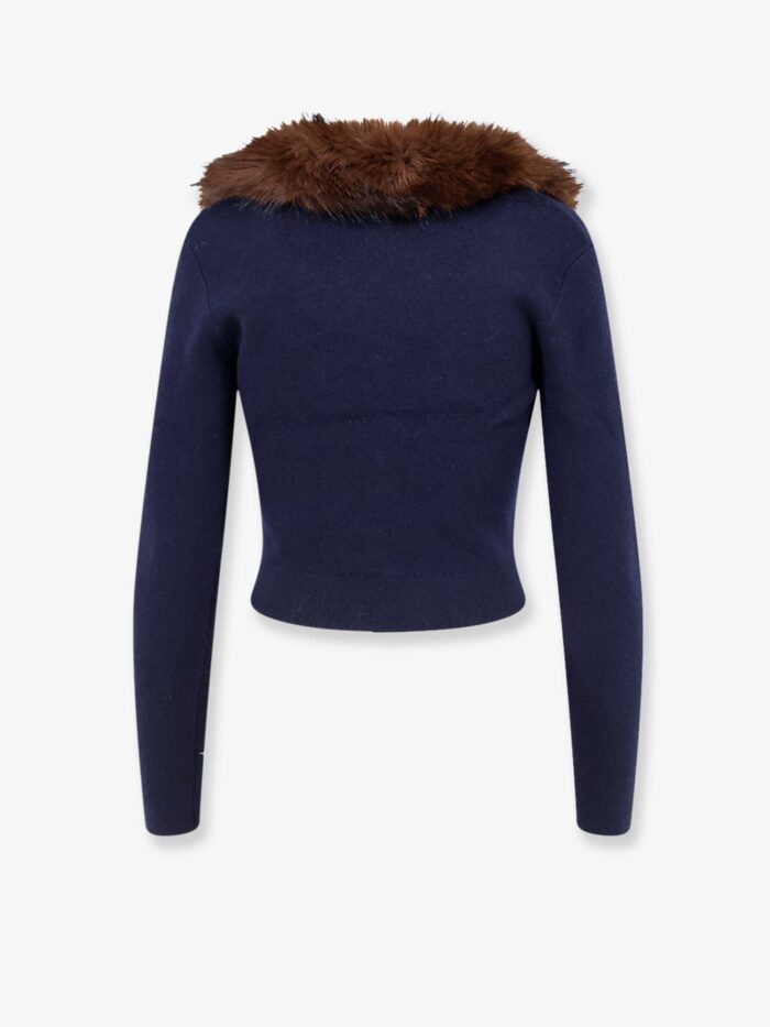 SELF PORTRAIT Cardigan With Faux Fur Profile