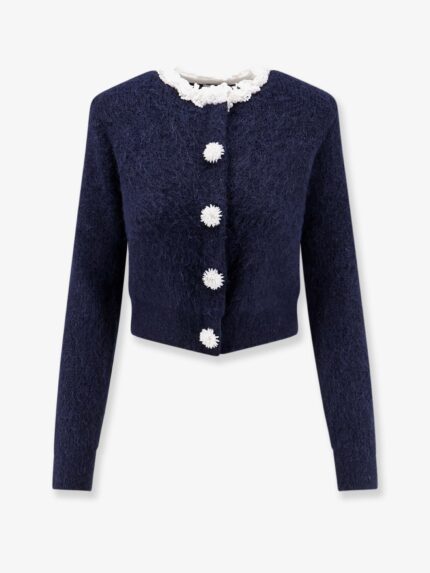 SELF PORTRAIT Cardigan With Flower Pearl Buttons