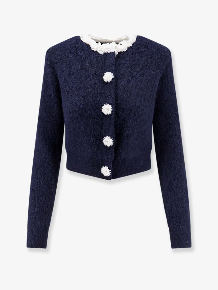 SELF PORTRAIT Cardigan With Flower Pearl Buttons